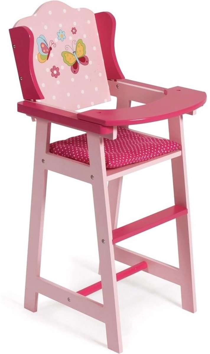Poppen Kinderstoel met Zacht Zitkussen - Roze 59 cm