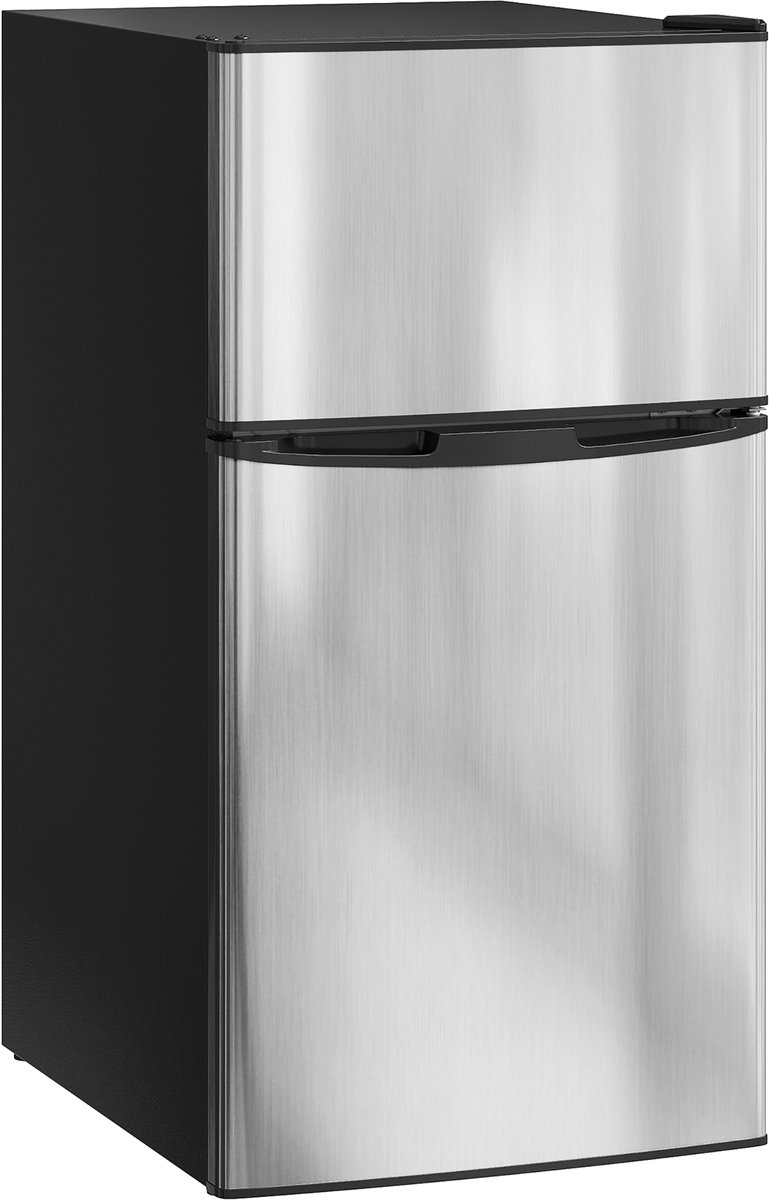 HOMCOM Koelkast - Staal - 50x45,5x86,5cm - Zwart
