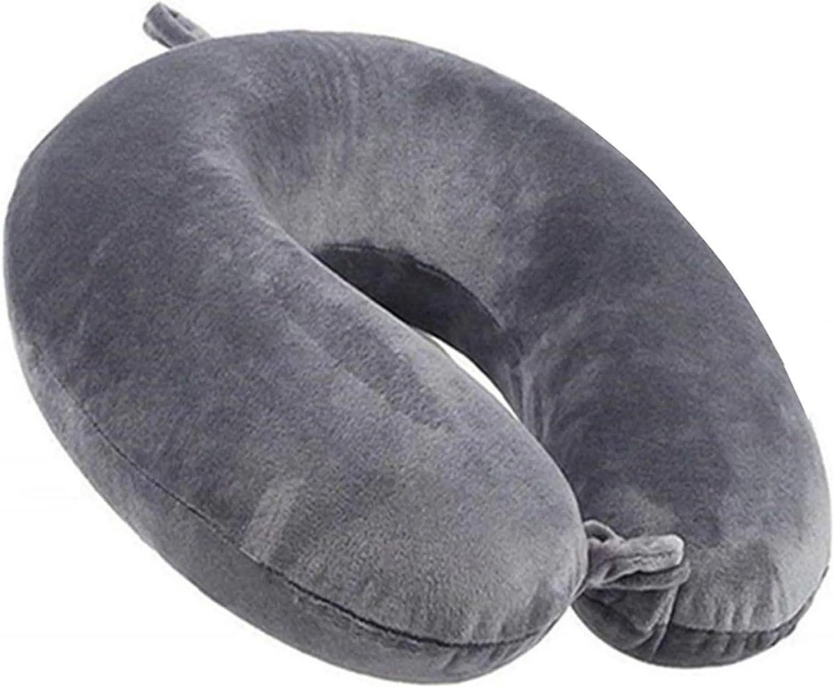 casalora - Comfort Nekkussen - Nekkussen vliegtuig - Reiskussen - Nekkussens - Nekkussen auto - Nekkussen Memory Foam - Verstelbaar Nekkussen van traagschuim - Grijs