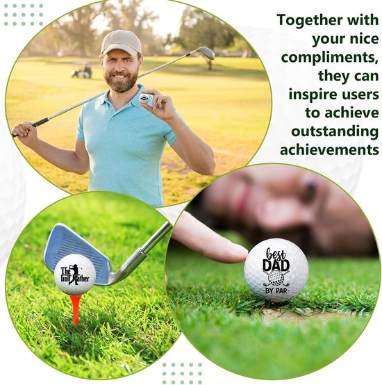 3 Stuks Golfballen Cadeauset voor Verjaardag - Grappige Golfballen voor Mannen en Vader, Ideaal voor Golf Enthousiastelingen — afbeelding 4