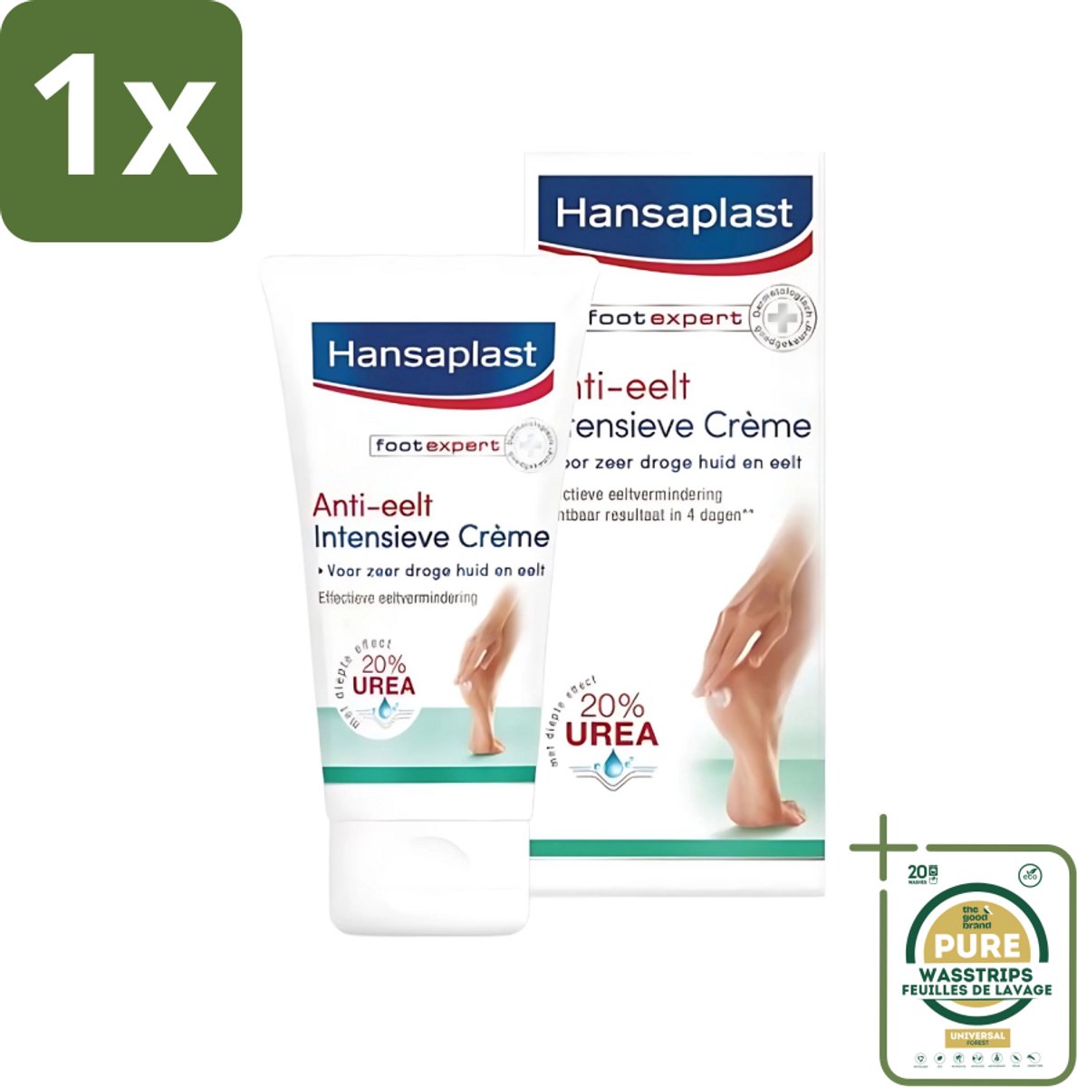 1 x Hansaplast Anti-Eelt Creme 75 ml- Anti Eelt Crème - Voetencrème - Voetverzorging - Droge Voeten - Eelt