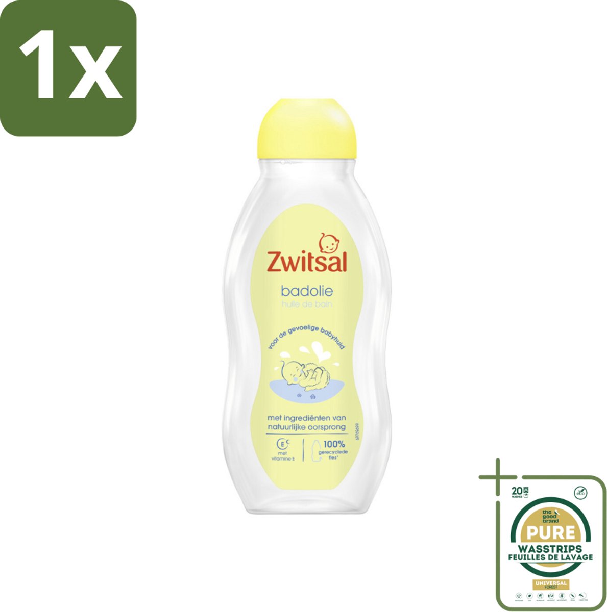 1 x Zwitsal Badolie 200 ml- Badolie Voor Baby - Droge Huid - Babyhuid Verzorging - Zwitsal Badolie - Babybad Ritueel