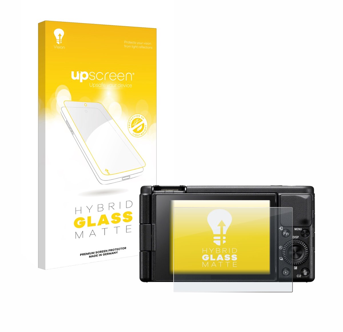 upscreen - Screenprotector voor Sony ZV-1 / ZV-1A - Folie Beschermfolie Beschermglas matte