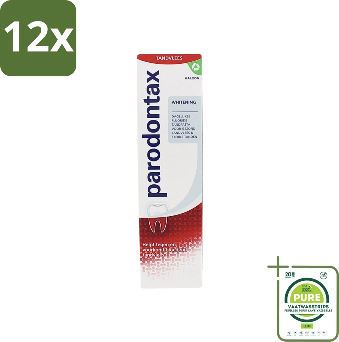 Parodontax - Tandpasta - Whitening - 75ml - Voordeelverpakking - 12 stuks - Tandpasta - Tanden witter maken