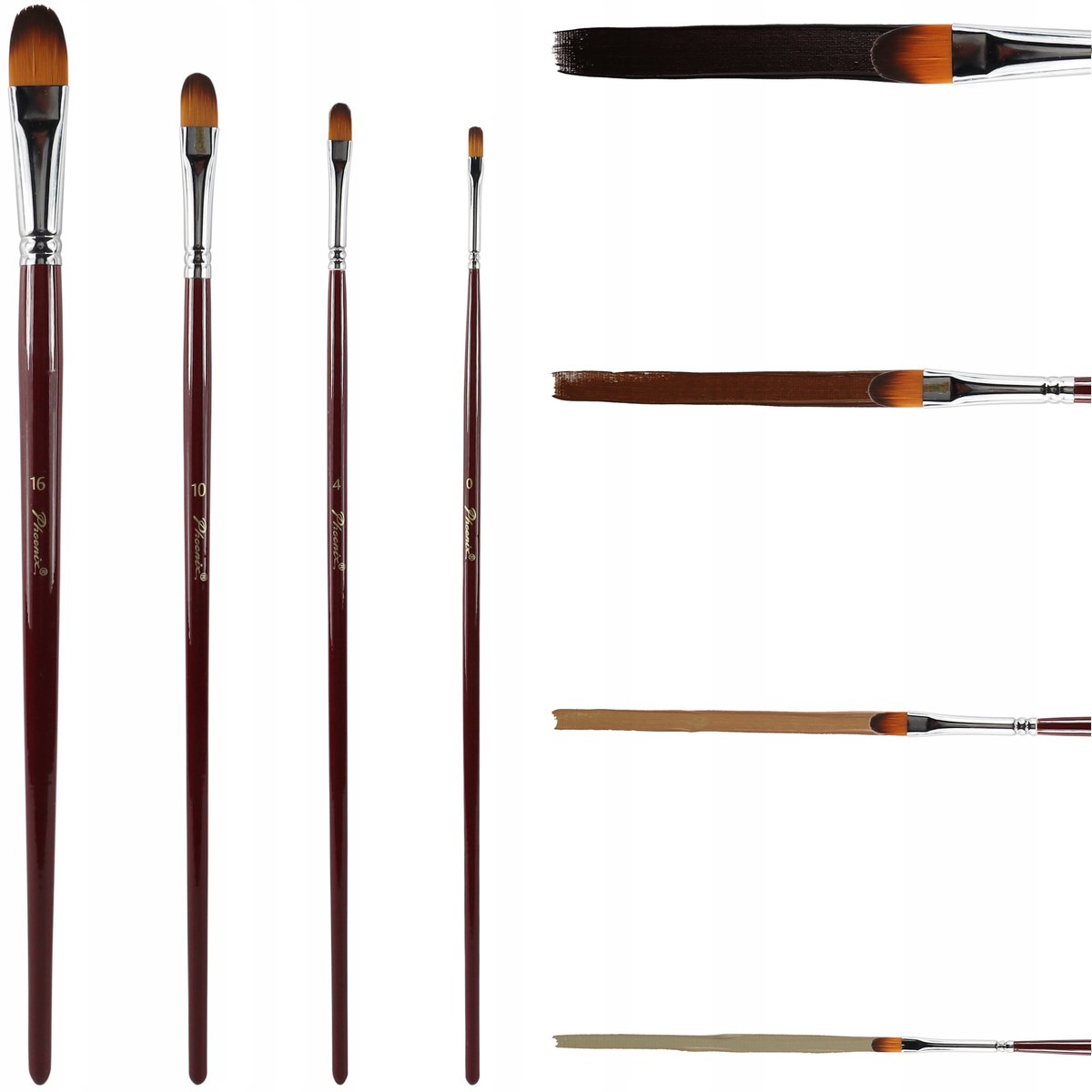 Merkloos Professionele Schilderkwasten Set - Kattenpoot - 4 stuks