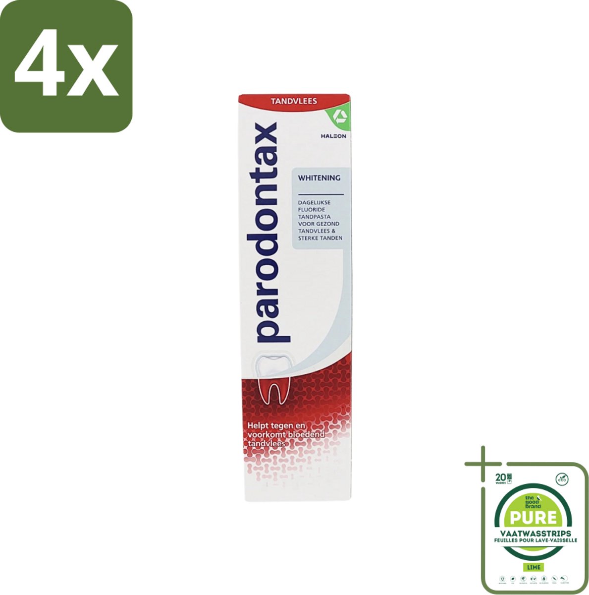 Parodontax - Tandpasta - Whitening - 75ml - Voordeelverpakking - 4 stuks - Tandpasta - Tanden witter maken
