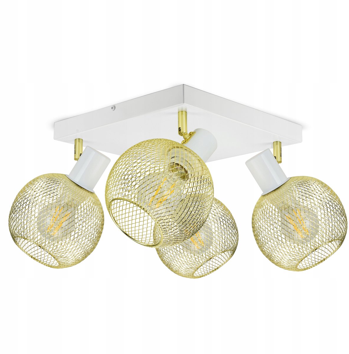 Merkloze Plafondlamp Goud Globe 4xE27 LED Verstelbaar