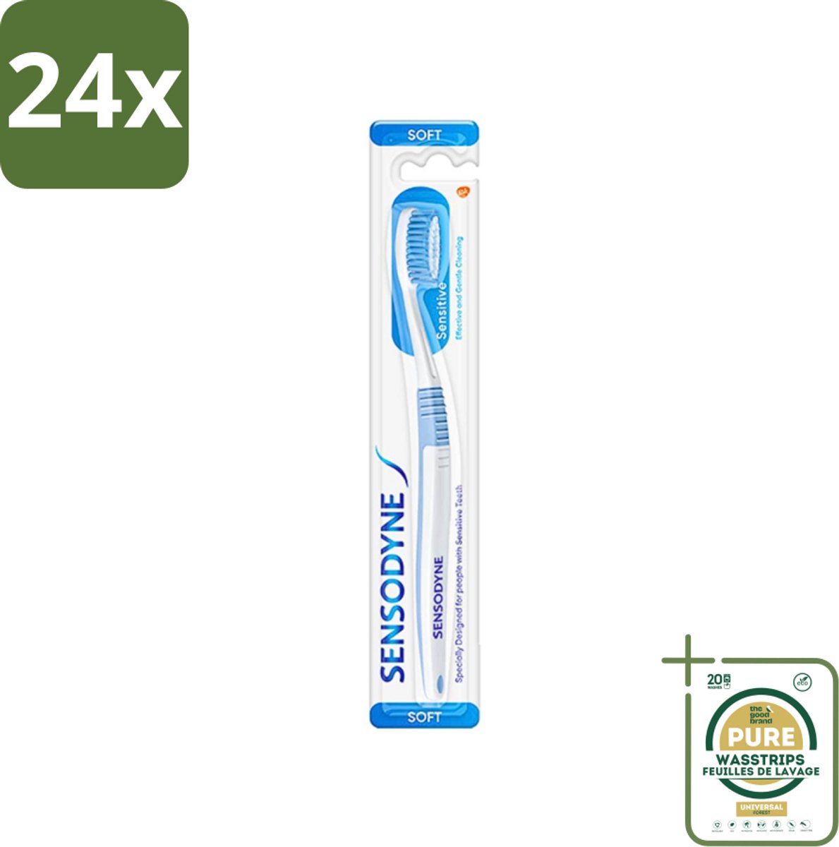 Sensodyne - Tandenborstel - Soft - Voor Gevoelige Tanden - 1 Tandenborstel - Voordeelverpakking - 24 stuks - Tandvleesbescherming - Tandborstel voor gevoelige tanden