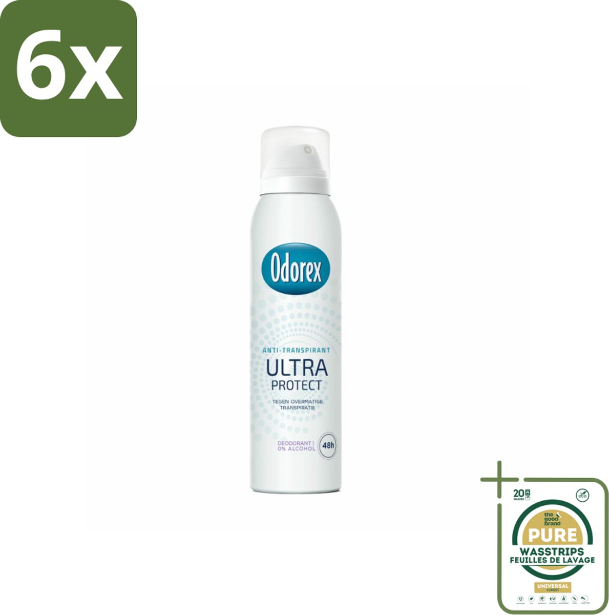 Odorex - Deodorant Spray - Ultra Protect - Extra Krachtig - 150 ml - Voordeelverpakking - 6 stuks - Geurbeheersing - Extra krachtige bescherming