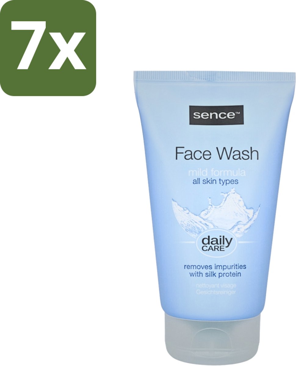 7 x Sence - Alle Huidtypes - Face Wash - Verfrissend - 150 ml - Face Wash - Huid Reinigen - Huid Verzorgen - Huid Verfrissen - Zijdeproteïne