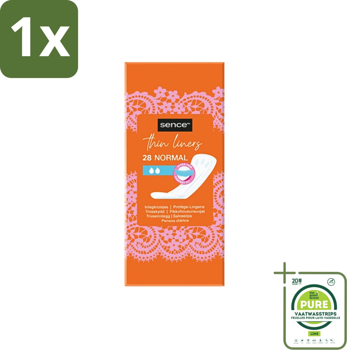 1 x Sence - Normaal - Inlegkruisjes - Dagelijks Comfort - 28 Inlegkruisjes - Inlegkruisjes - Dagelijks Comfort - Afscheiding - Menstruatie - Hygiëne