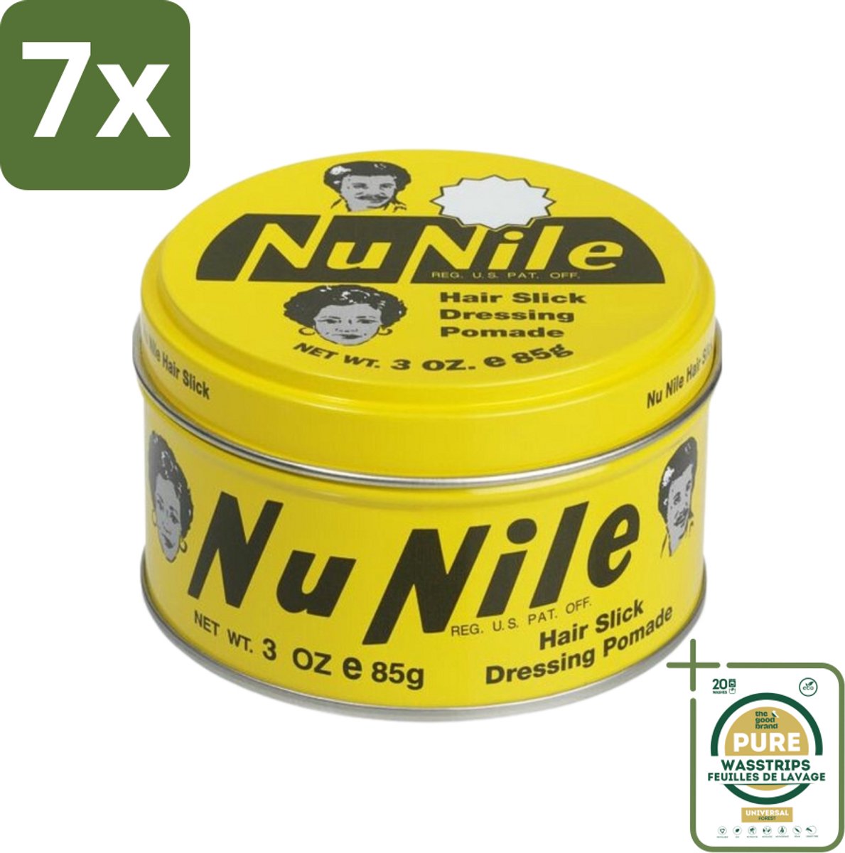 7 x Murray's - Nu Nile - Pomade - Strakke Slick Look - Medium Hold - 85 ml - Grootverpakking - Pomade - Slick Look - Strakke Look - Medium Hold - Hair Styling