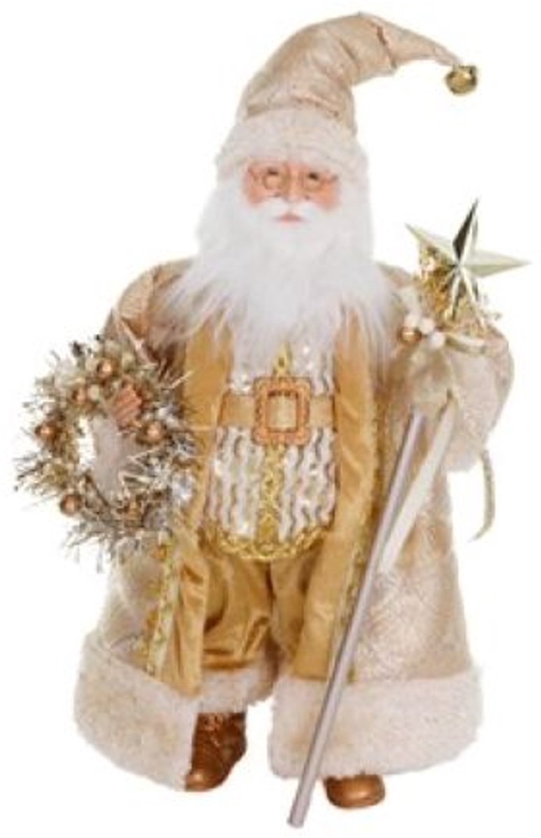 Goodwill - Kerstman - Crème - H46 cm