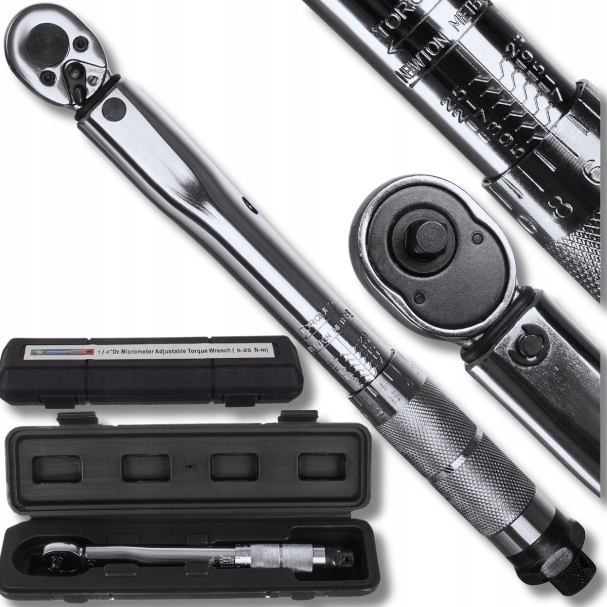 Momentsleutel 1/4" 5-25 Nm met Ratel - Precisie voor Wielmontage
