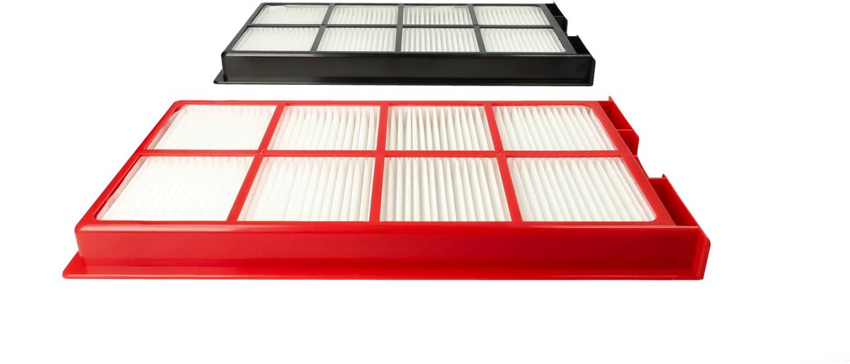 vhbw-filterset, vervanging voor Wernig EFS G 90-200 GF voor ventilatie-unit – luchtfilters G4 / F7 (2 stuks), 29 x 15 x 5 cm, wit / rood / zwart