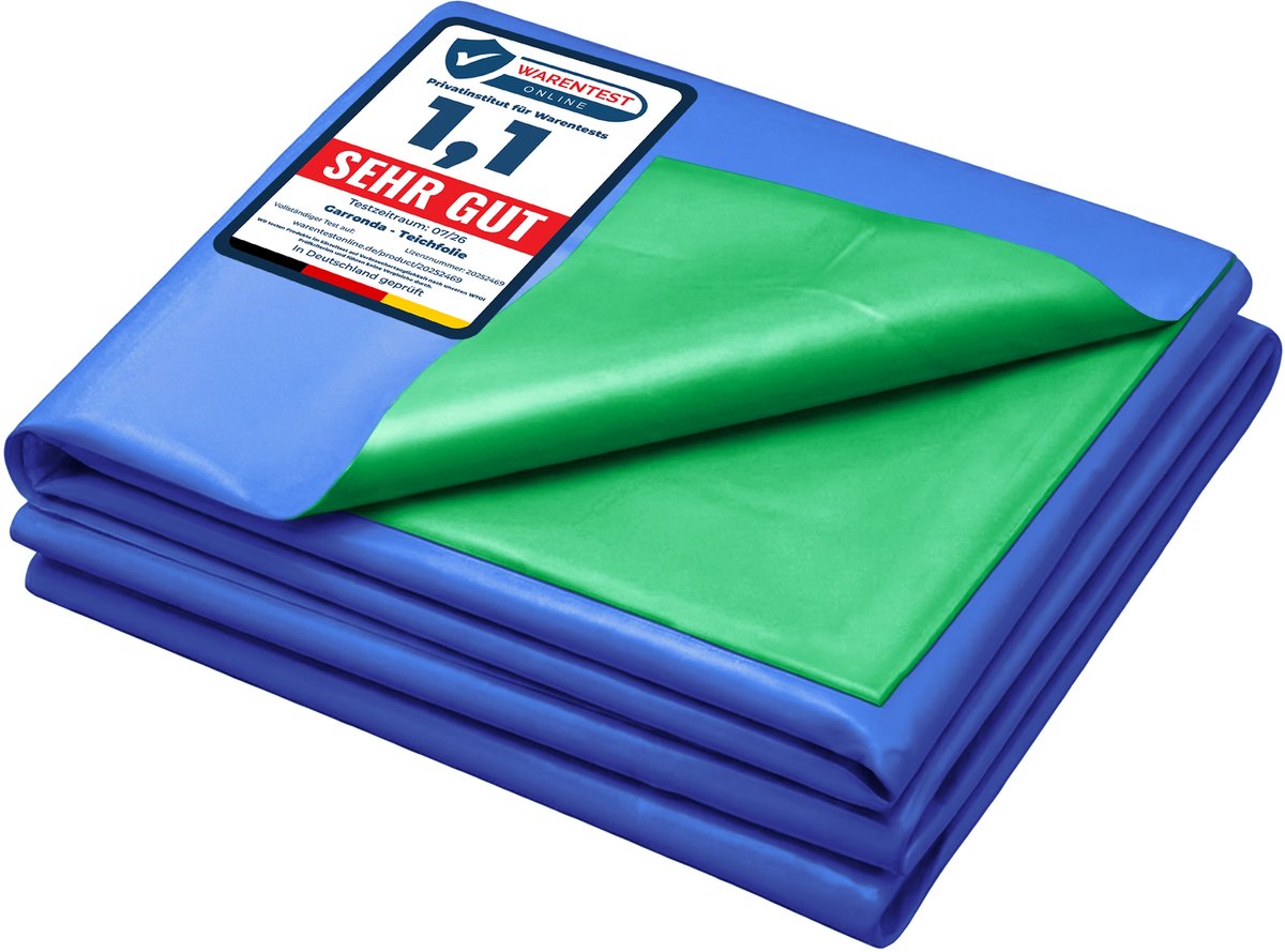 Garronda Vijverfolie 8 x 1 m PE 0,5 mm UV-bestendig 3-laags GD-0256