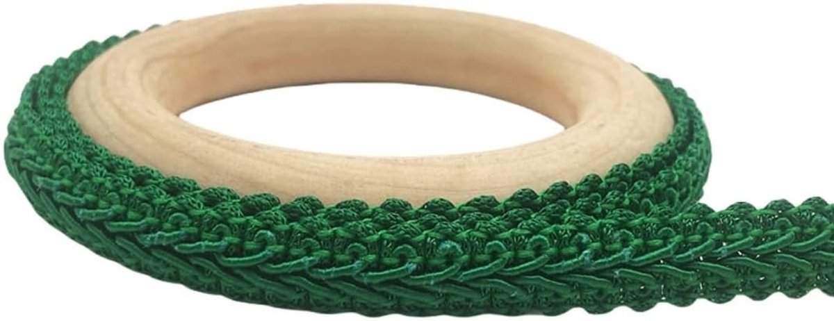 25 meter kant met centipedes en bloemenpatroon, 12mm decoratieve lint voor bruiloften, kostuums en DIY-projecten in groen