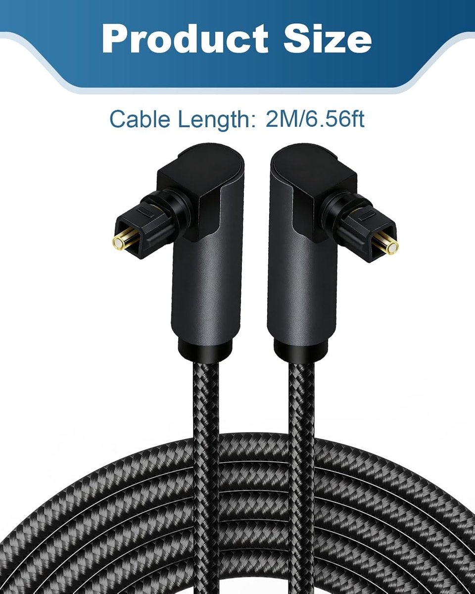Digitale Optische Audio Kabel voor Thuisbioscoop, TV, Soundbar, PS4 en Xbox Gaming