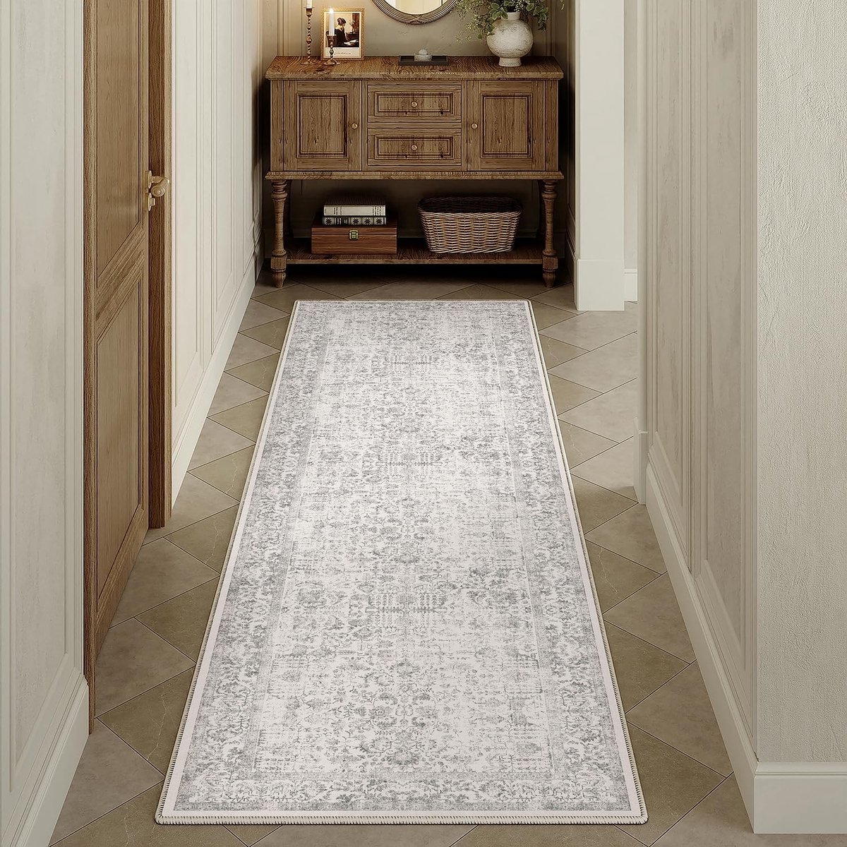 Loopkleed voor de gang 60x180 cm - Grijs, Antislip, Duurzaam en Stijlvol Design