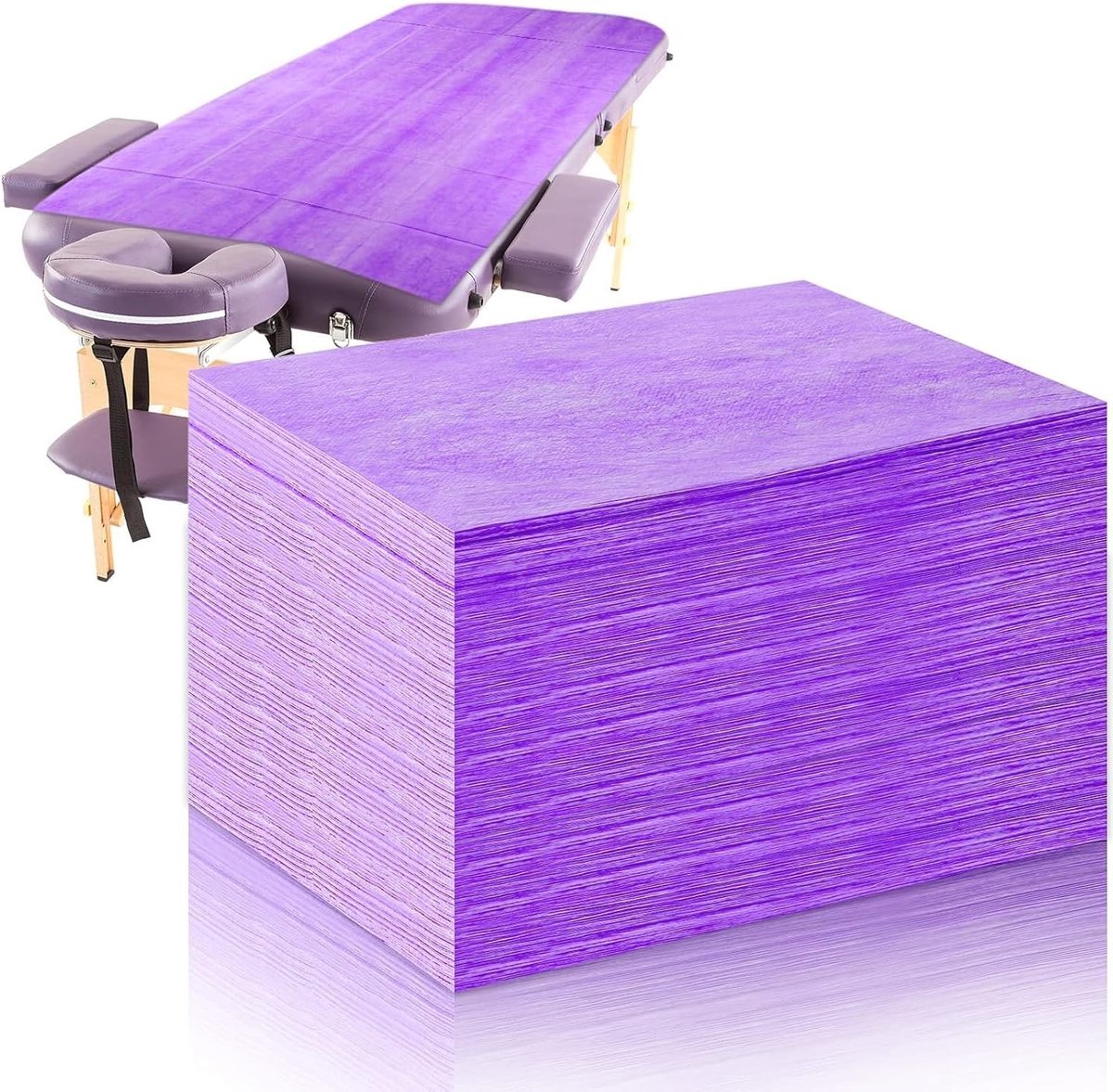 Zachte wegwerp fleece bedhoezen voor massages en spa's - 100 stuks, hoogwaardig non-woven materiaal, ideaal voor schoonheidsspecialisten en tattooshops
