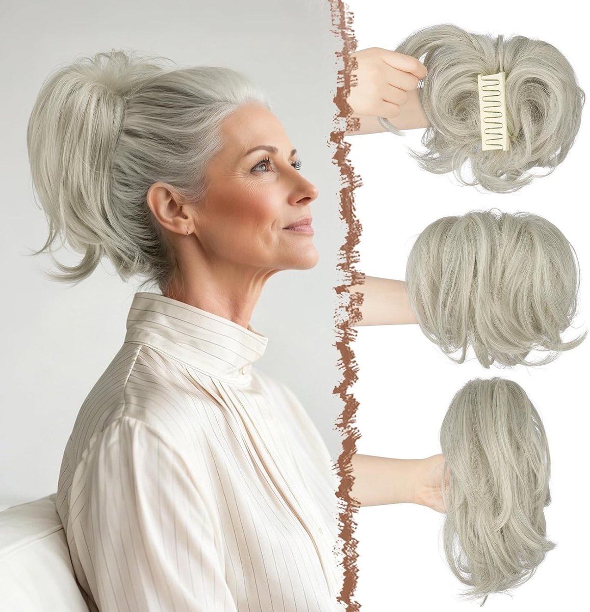 Korte paardenstaart met klem voor vrouwen, synthetische haarstukken voor een trendy look en eenvoudig stylen