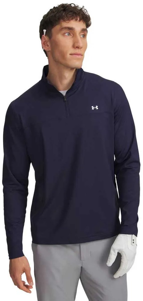 Under Armour Golf T2g Sweatshirt Met Halve Rits Blauw M Man
