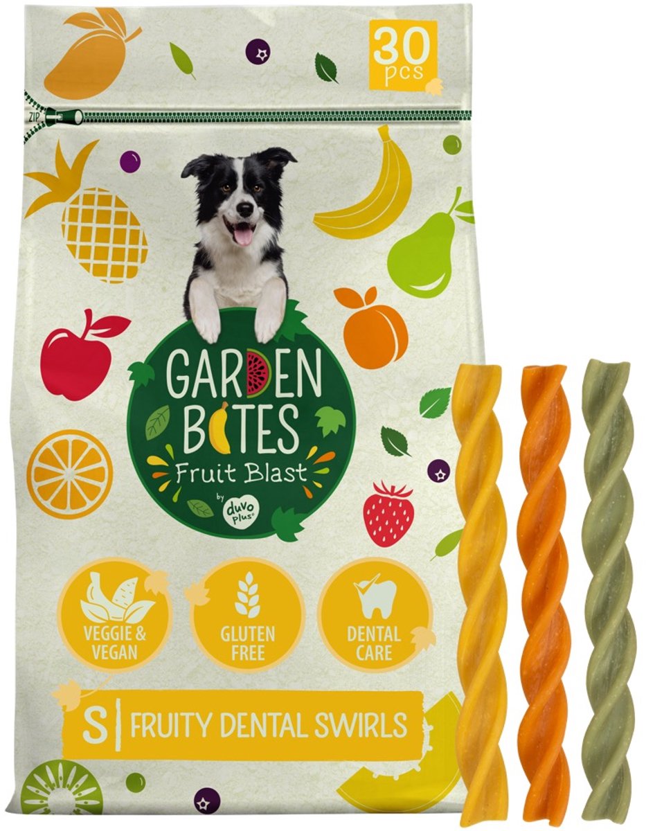 Garden Bites Fruity Dental Swirls hondensnack 2 x S