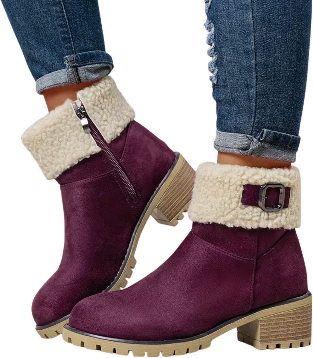 Currero Dames Cowboy Laarzen Hoge Hak Enkellaarzen Kniehoge Western Boots Chelsea 37 Rood