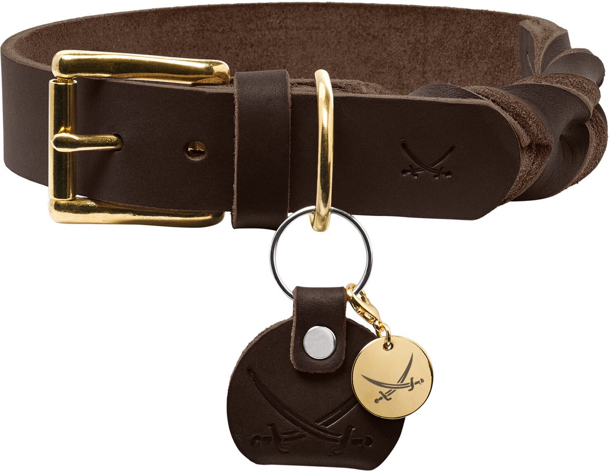 Hunter Hondenhalsband Sansibar Solid Bruin Maat 40