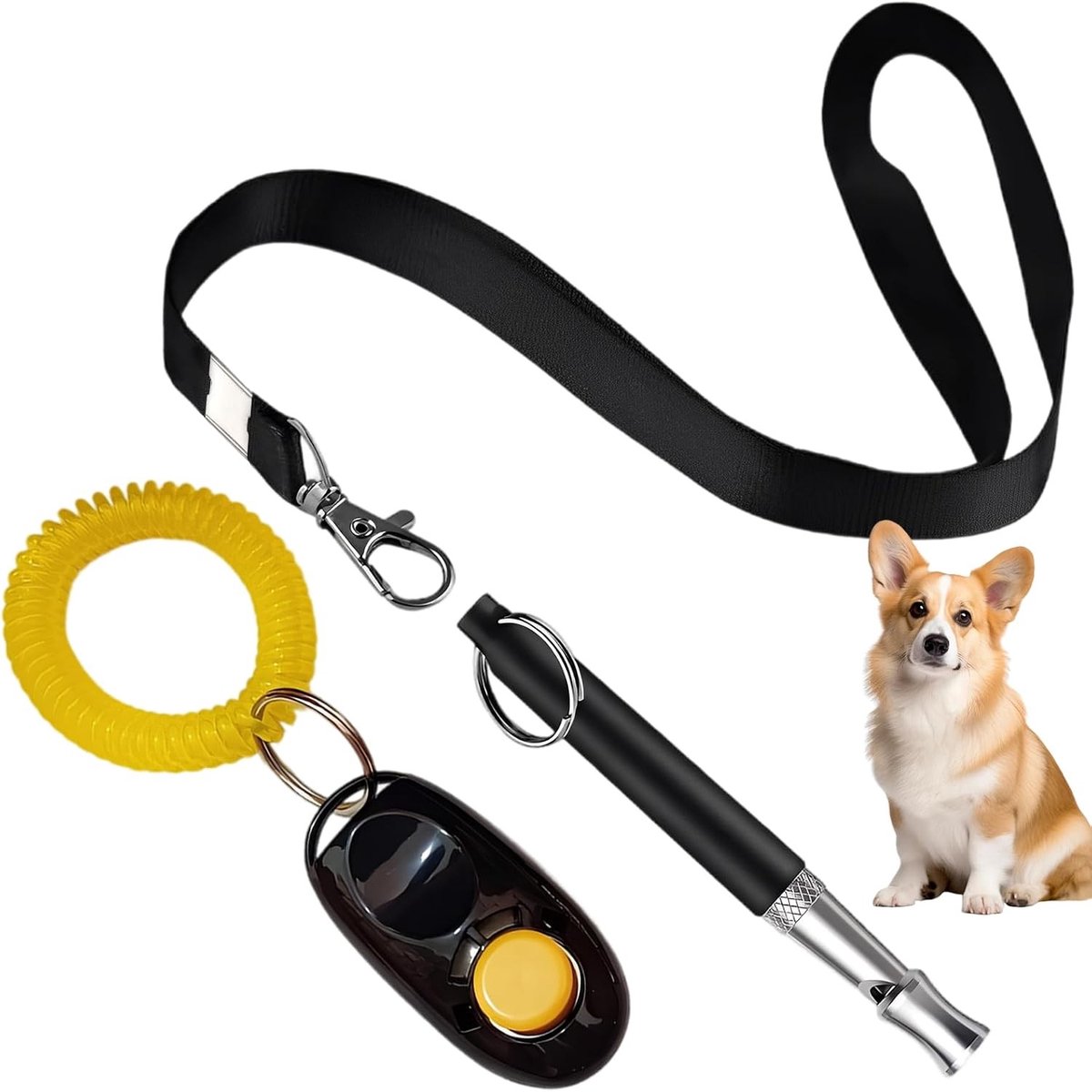 Professionele Ultrasone Hondenfluit met Clicker en Armband voor Hondenopleiding, Stop het Blaffen en Verbeter de Communicatie met Jouw Hond