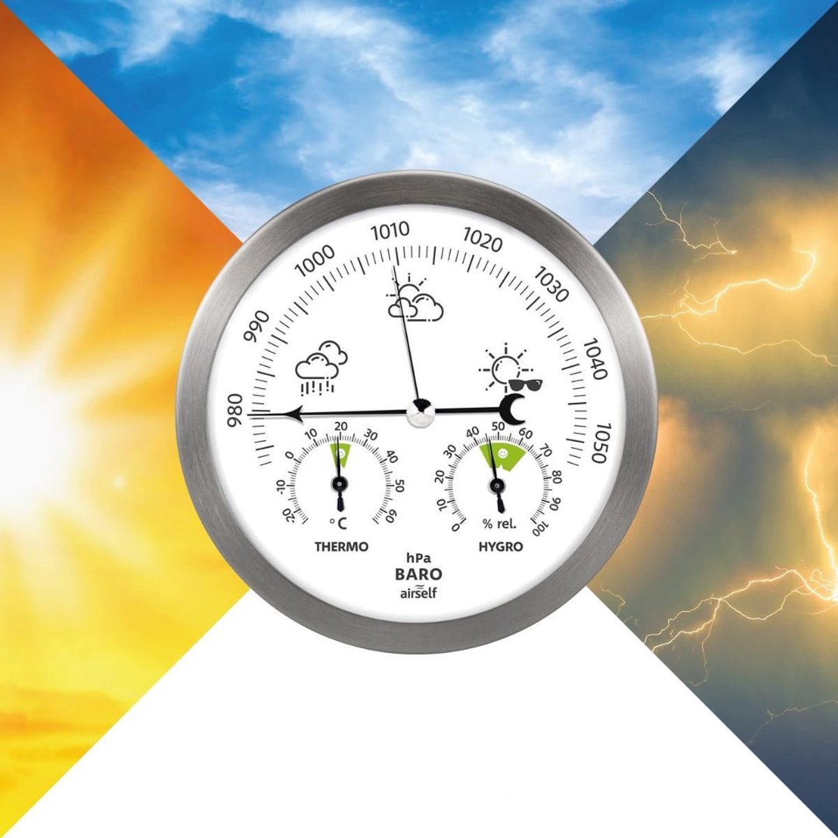 CRLYN® Weerstation Binnen en Buiten - Weerstation Draadloos Binnen Buiten - Weerstation met Buitensensor