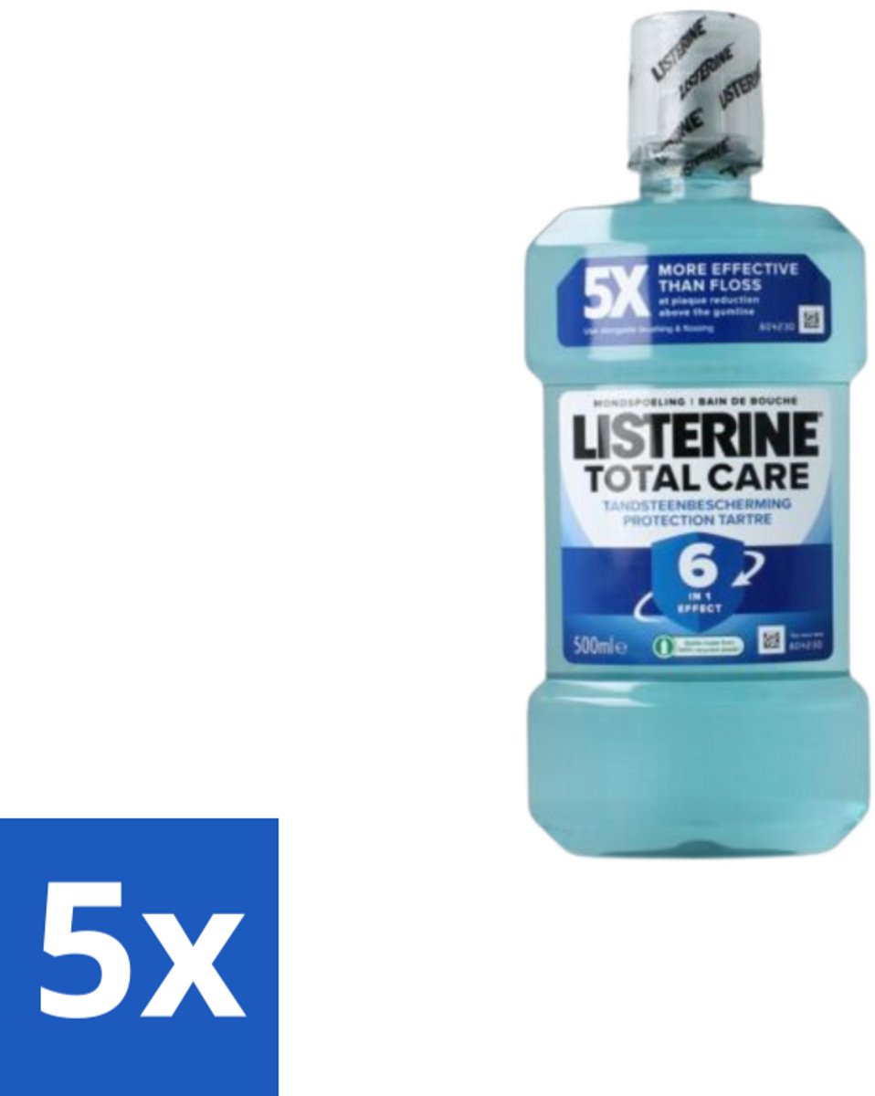 Listerine – Mondwater – Total Care – Bescherming tegen tandsteen – 500 ml - Bulkverpakking - 5 stuks