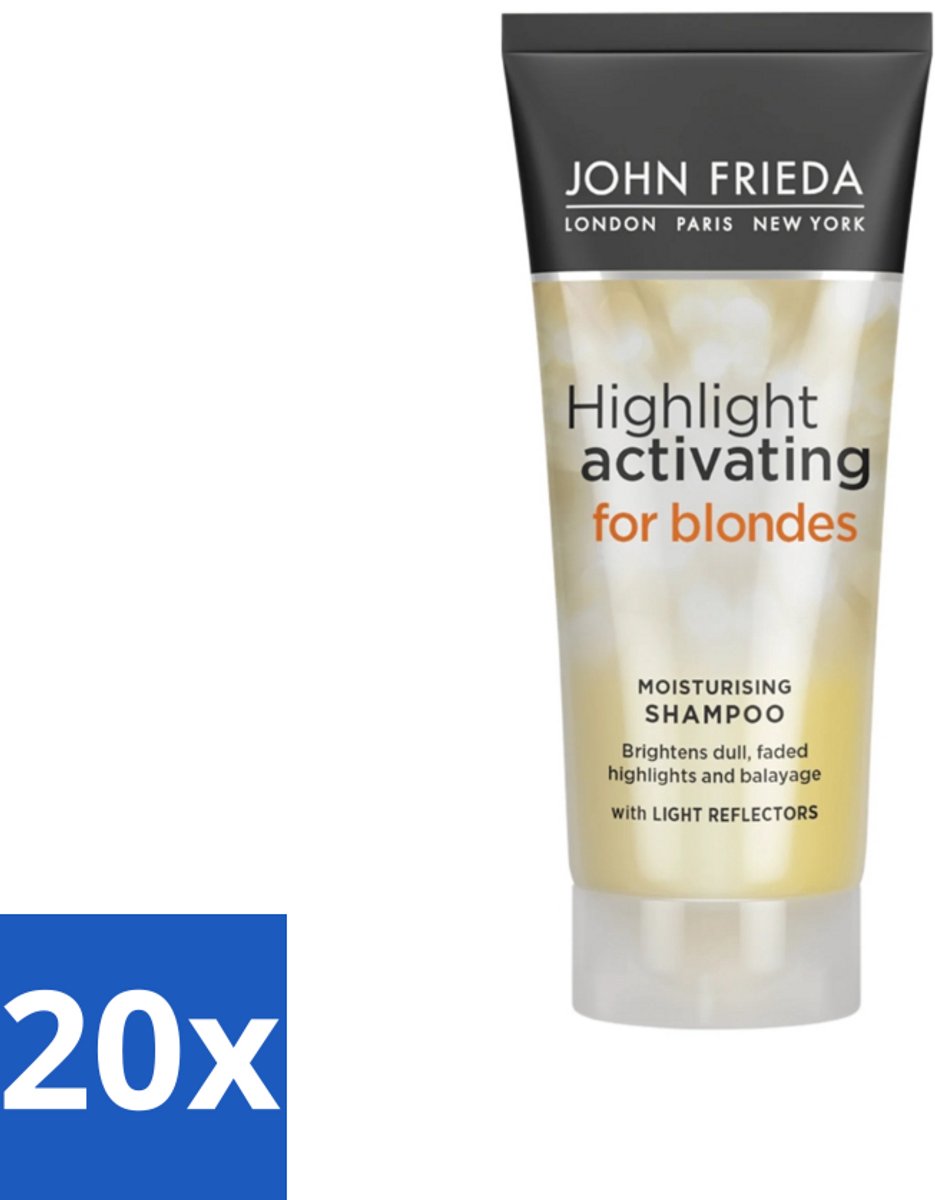 John Frieda – Shampoo – Sheer Blonde Highlight Activating Brightening – Voor highlights – 250 ml - Bulkverpakking - 20 stuks