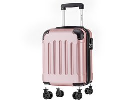 YONSLY Cabinekoffer met Afneembare Wielen - 46 × 31 × 20 cm - 25L - Roségoud