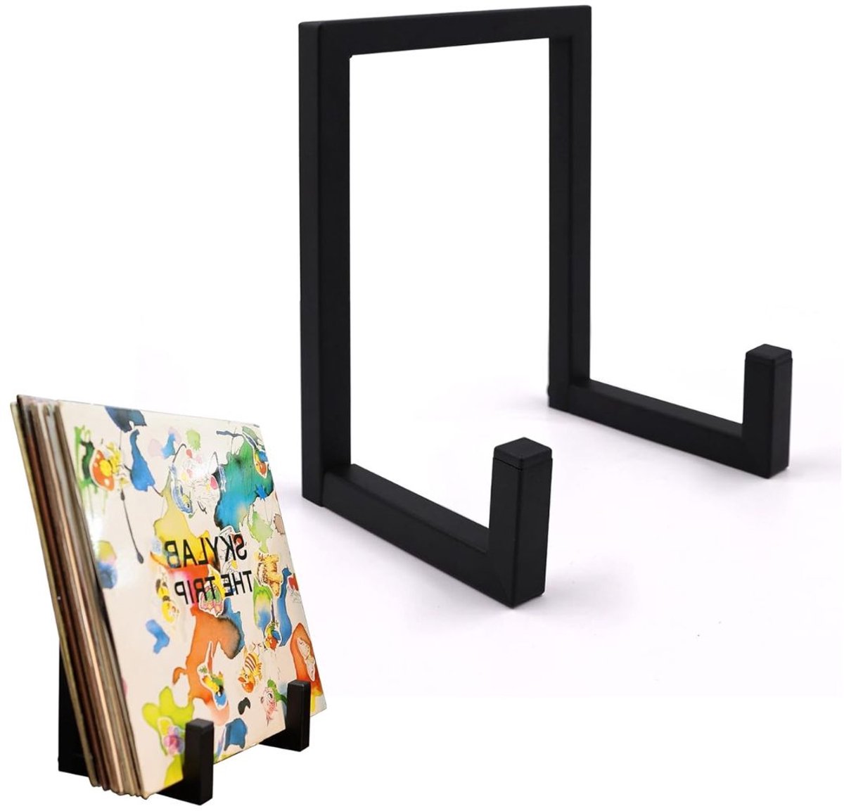 CRLYN® Vinyl Record Plank - Platenhouder Muur - Muziek Collectie Tonen -Zwart