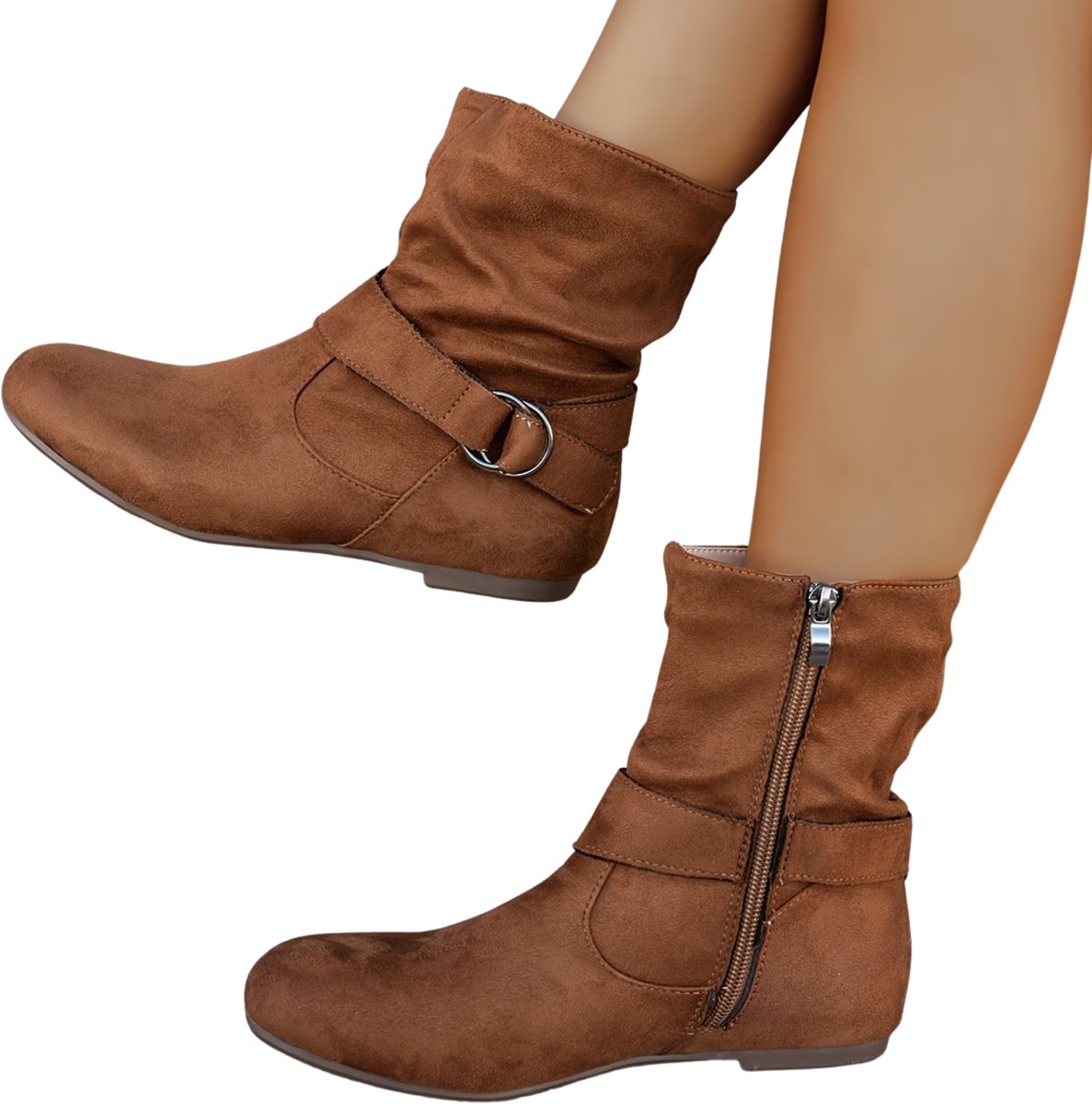Currero Dames Cowboy Laarzen Hoge Hak Enkellaarzen Kniehoge Western Boots Chelsea 43 Sepia