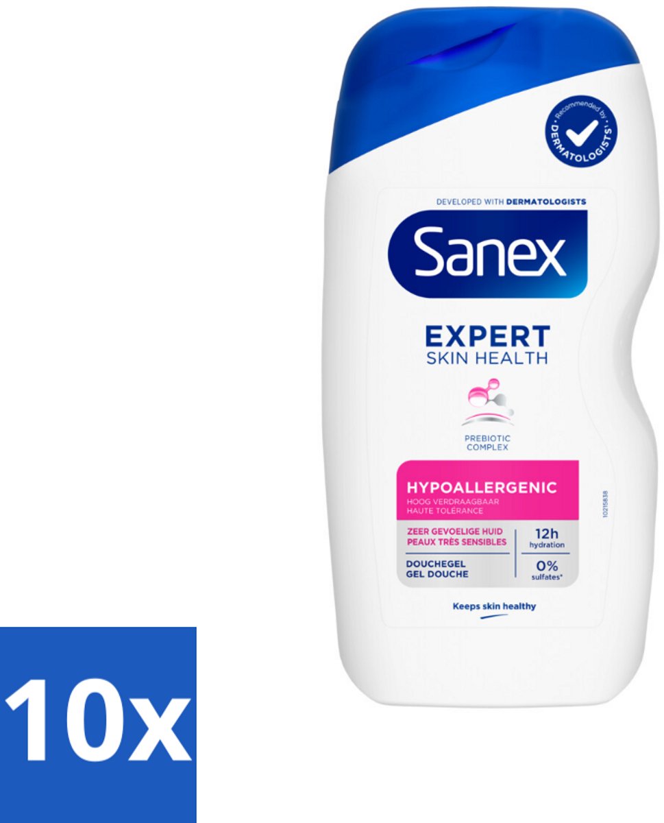 Sanex – Douchegel – Expert Skin Health Hypoallergeen – 400 ml - Bulkverpakking - 10 stuks
