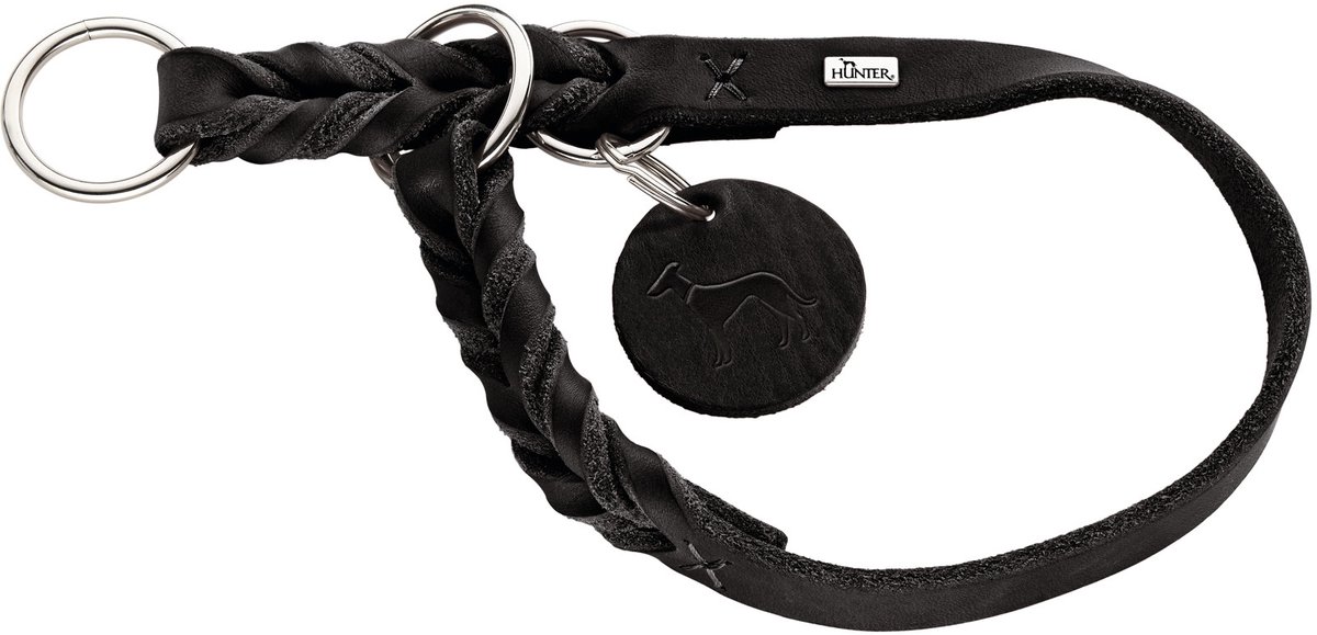 Hunter Retrieverhalsband Solid Education Zwart Maat S-M