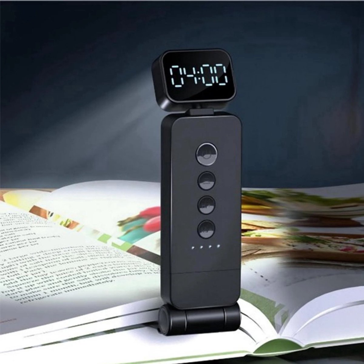 casalora®Leeslampje voor Boek - Leeslampje voor in bed - Klemlampen - 3-kleuren verlichtingsmodus boeklamp - Metalen klem-op bladwijzerlamp - voor nachtelijk lezen voor boekenliefhebbers, kinderen - LED-tijd - Oplaadbare draagbare - Dimbaar