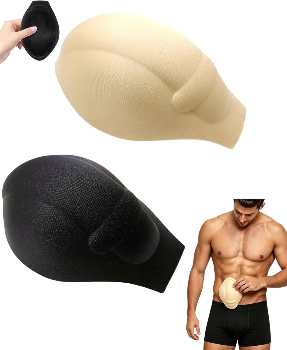 2-delige herenslip met terry pad, sexy enhancer cup en voorgevormde ondersteuning voor optimale pasvorm en comfort