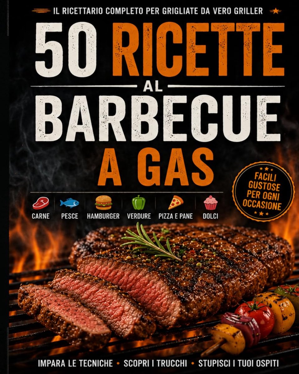50 Ricette al Barbecue a Gas: Il ricettario pratico per grigliate facili, gustose e senza complicazioni - ShopVlot