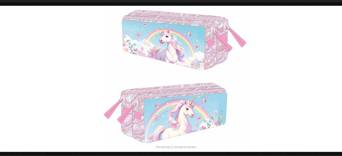 Unicorn: Pennentas 2 compartimenten - Unicorn etui - Etui - Pennenzak