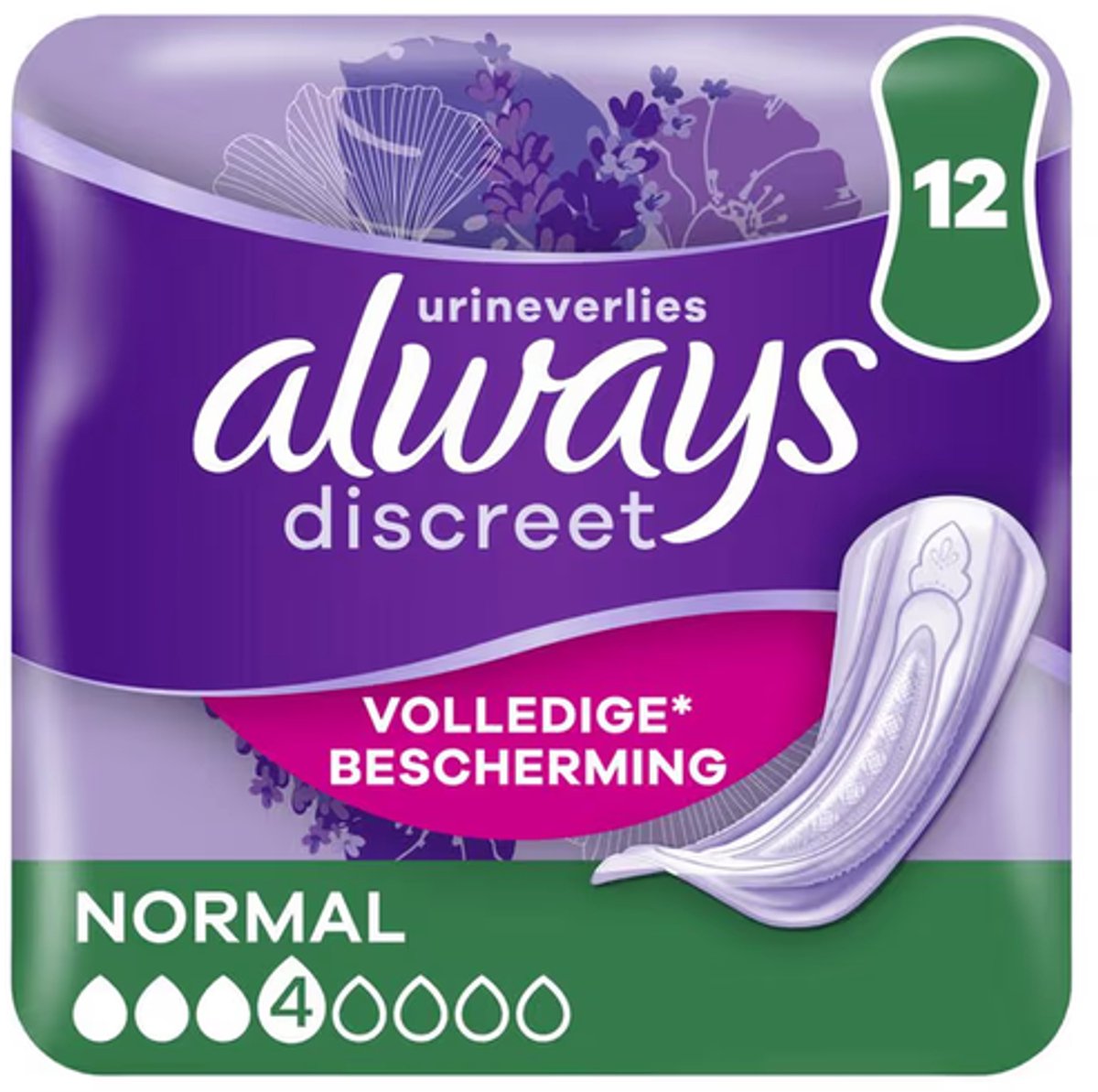 Always Discreet 3 Normal Verbanden (4 x 12 stuks)