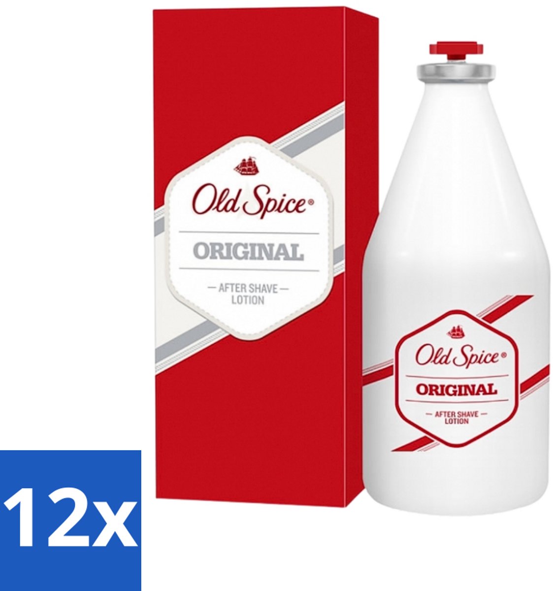 12 x Old Spice - Original - Aftershave Lotion - Verfrissend - 100 ml - Aftershave Lotion - Aftershave - Mannelijke Geur - Huid Verzorging - Scheren Na