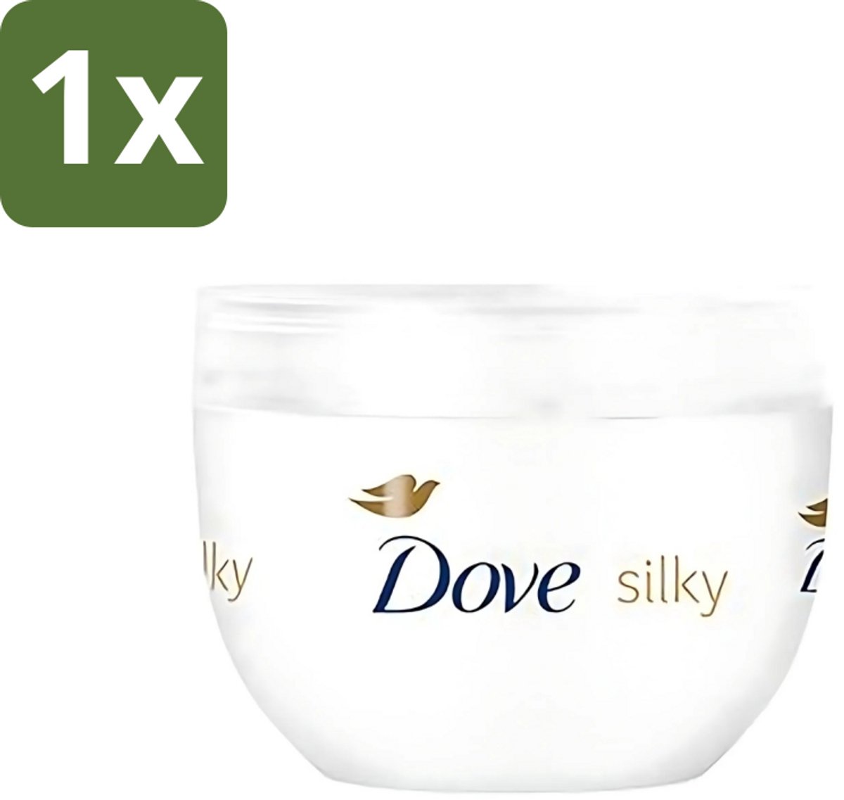 1 x Dove - Bodylotion - Silky - Verzorgend en herstellend - 300 ml - Bodycrème - Huidverzorging - Zachte Huid - Hydratatie - Droge Huid