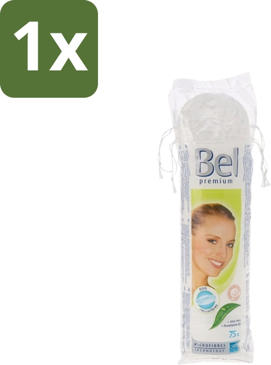 1 x Hartmann Bel - Wattenpads Premium Klein Rond - 75 stuks per verpakking - Wattenpads - Biologisch Katoen - Huidverzorging - Make-up Verwijderen - Gezicht Reinigen