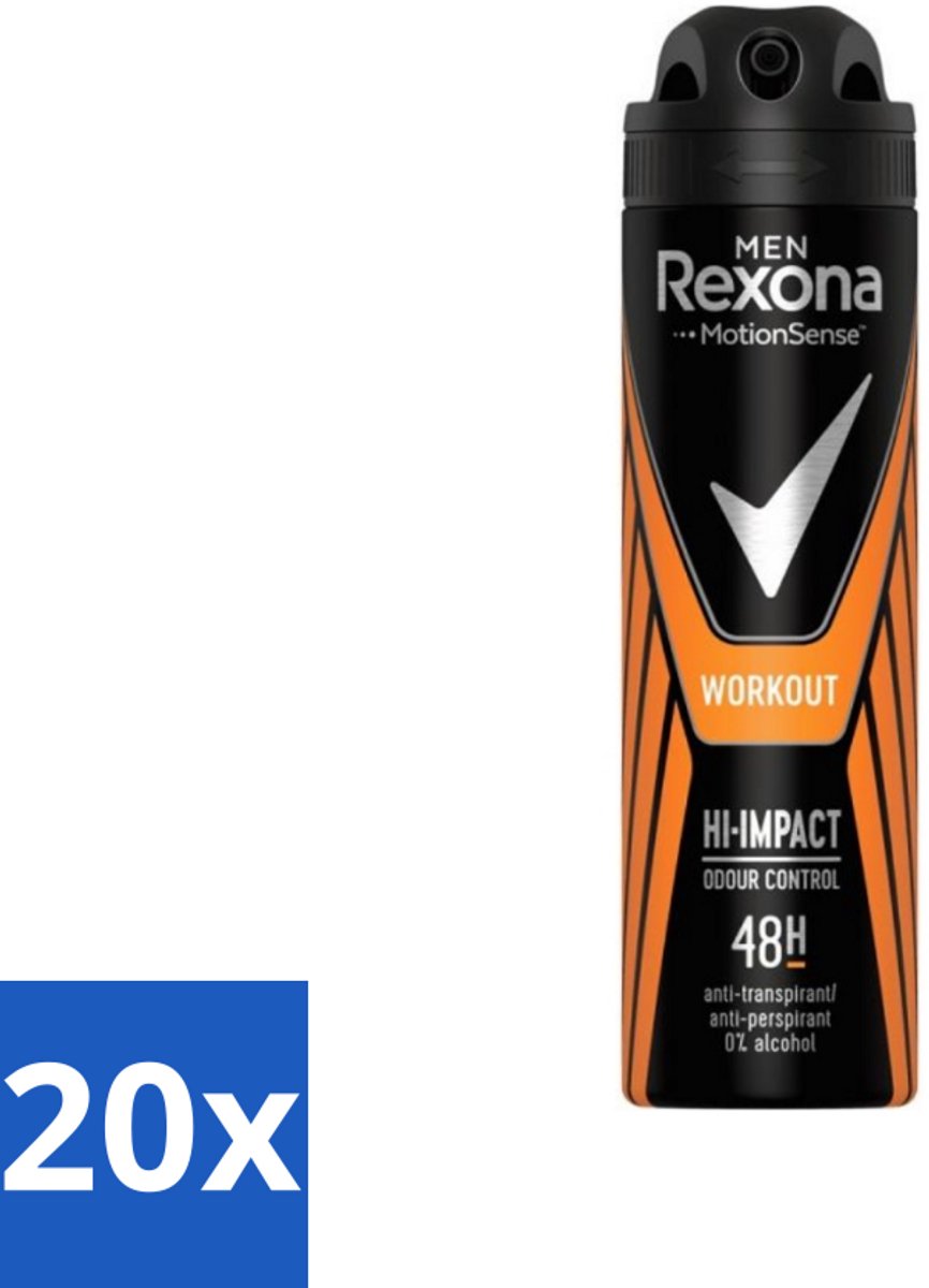 Rexona Men - MotionSense - Deodorant Spray - Anti-transpirant - 150 ml - Bulkverpakking - 20 stuks