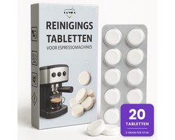 Reinigings tabletten Koffiemachine - 20 stuks van 2 gram - Reinigingstabletten voor Jura, Siemens, Bosch, Philips, Krups en De'Longhi - La Vida Luxe