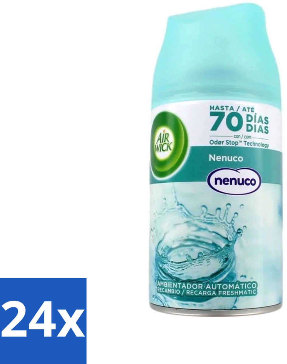 Air Wick - Luchtverfrisser Navulling - Nenuco - Automatische Spray - 250 ml - Voordeelverpakking - 24 stuks