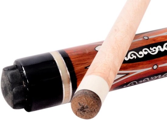 Biljartkeu 145 cm met quick release verbinding en hardhouten schacht 57 inch, 2-delig -Hout — afbeelding 4